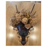 Metal wall decor and floral