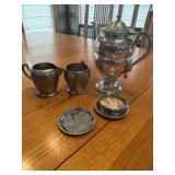 Pewter dishes and miscellaneous