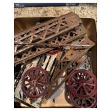 Vintage metal toy parts
