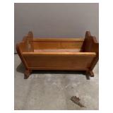 Wood doll crib