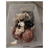 Stuffed rabbits and Easter items