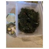Greenery and Christmas decor tote