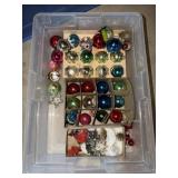 Tote of Christmas ornaments / balls