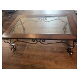 Glass top coffee table