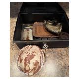 Lock box of vintage collectables