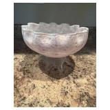 Blown glass footed dish