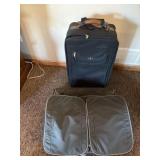 Rolling suitcase and hanging bag