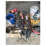 Pallet of Misc tools, shop items, power washer