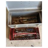 Craftsman tool box and tools, sockets, wrenches,