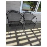 Metal patio chairs