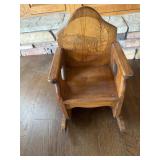 Small wooden carved rocker