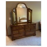 Dresser and mirror