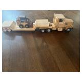 Wooden handmade semi and skid loader /