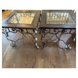 Glass top end tables