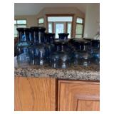 Blue glass ware/ glass dishes