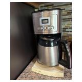 Cuisinart coffee maker, toaster, enamel pan, and