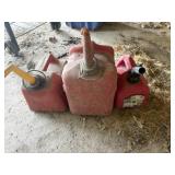 Small plastic fuel cans