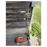 Fishing poles and tacklebox