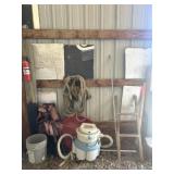 Tow rope, chairs, vacuum , chain and misc