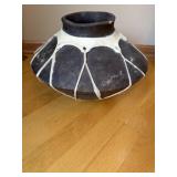 Tarahumara native tribe goat skin covered pottery