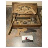 Antique the boys tool chest with tools