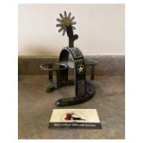 Western spur candleholder