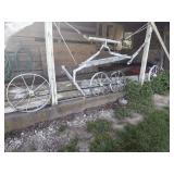 24 inch metal wagon, wheels and wagon harness