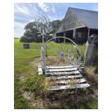 Large metal wagon, wheels with axle and Whirley