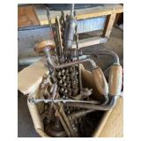 Antique drill and bits