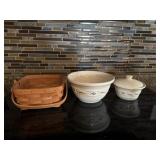 Longaberger pottery and basket