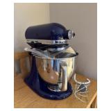 KitchenAid standup mixer with accessories