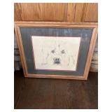 Framed dog print