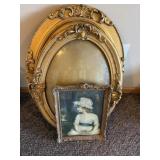 Vintage frames and wall decor