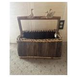 Silly goose wooden basket