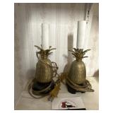 Brass pineapple lamps