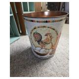 Metal Chicken Trash Can