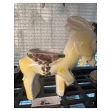MCM ceramic donkey planter