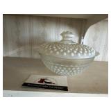 Hobnail dish with lid