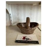 Brown ceramic basket