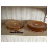 Orange dessert plates