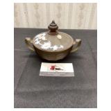 Westmoreland Satin Brown Glass Covered Dish