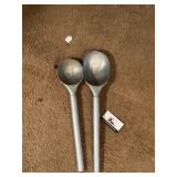 Large enamel spoons