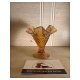 Fenton hobnail ruffled edge bowl