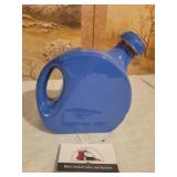Blue ceramic decanter