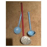 Enamel and galvanized spoons