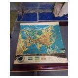 Crams Physical Political Asia Map