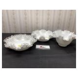 Fenton Ruffled Bowls