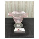 Pink Ruffled Vase