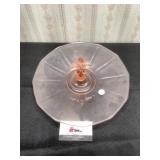 Pink Depression Glass Serving Tray