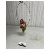 Vintage hanging parrot planter